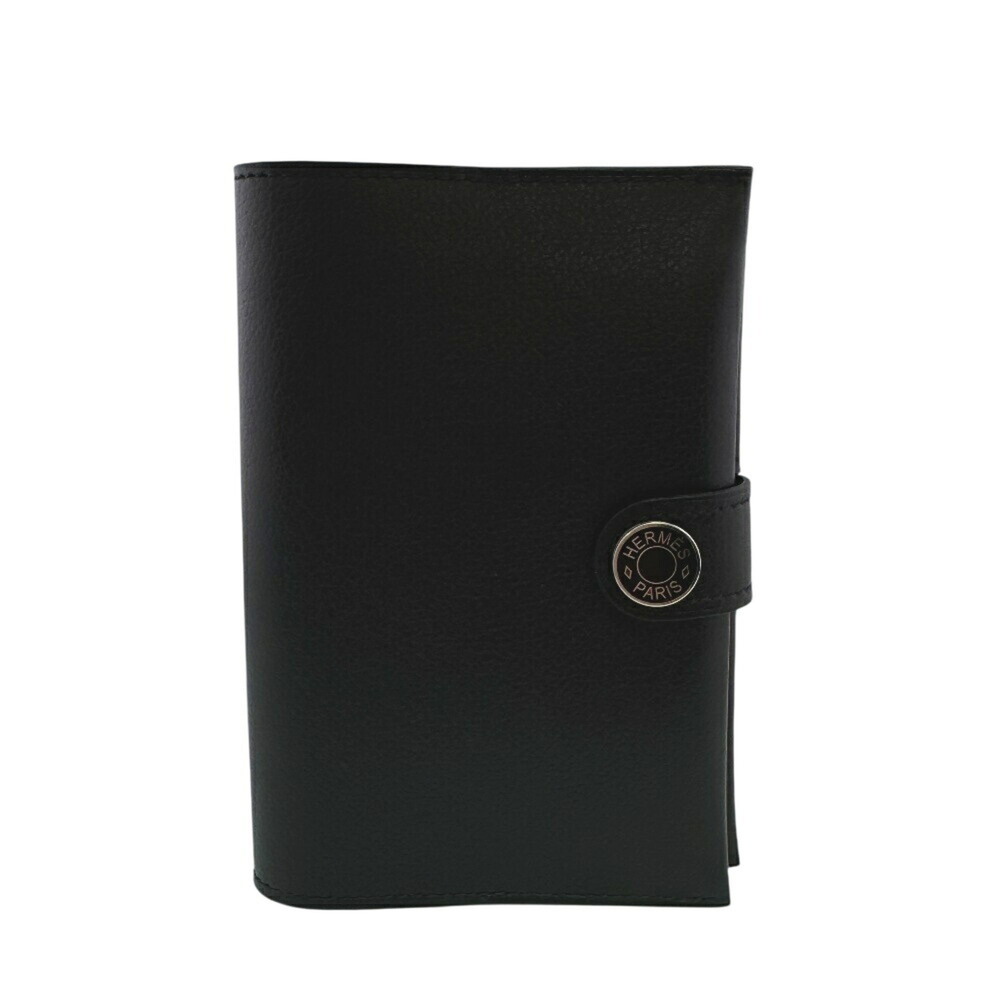 HERMES R.M.S Evergrain Passport Case, Black
